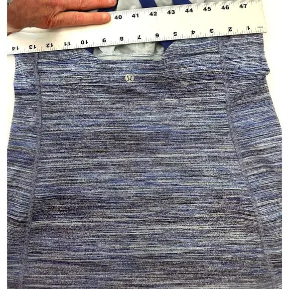 Lululemon Enhearten Tank Space Dye Camo Caspian Blue Racerback Size 8 - Picture 4 of 8